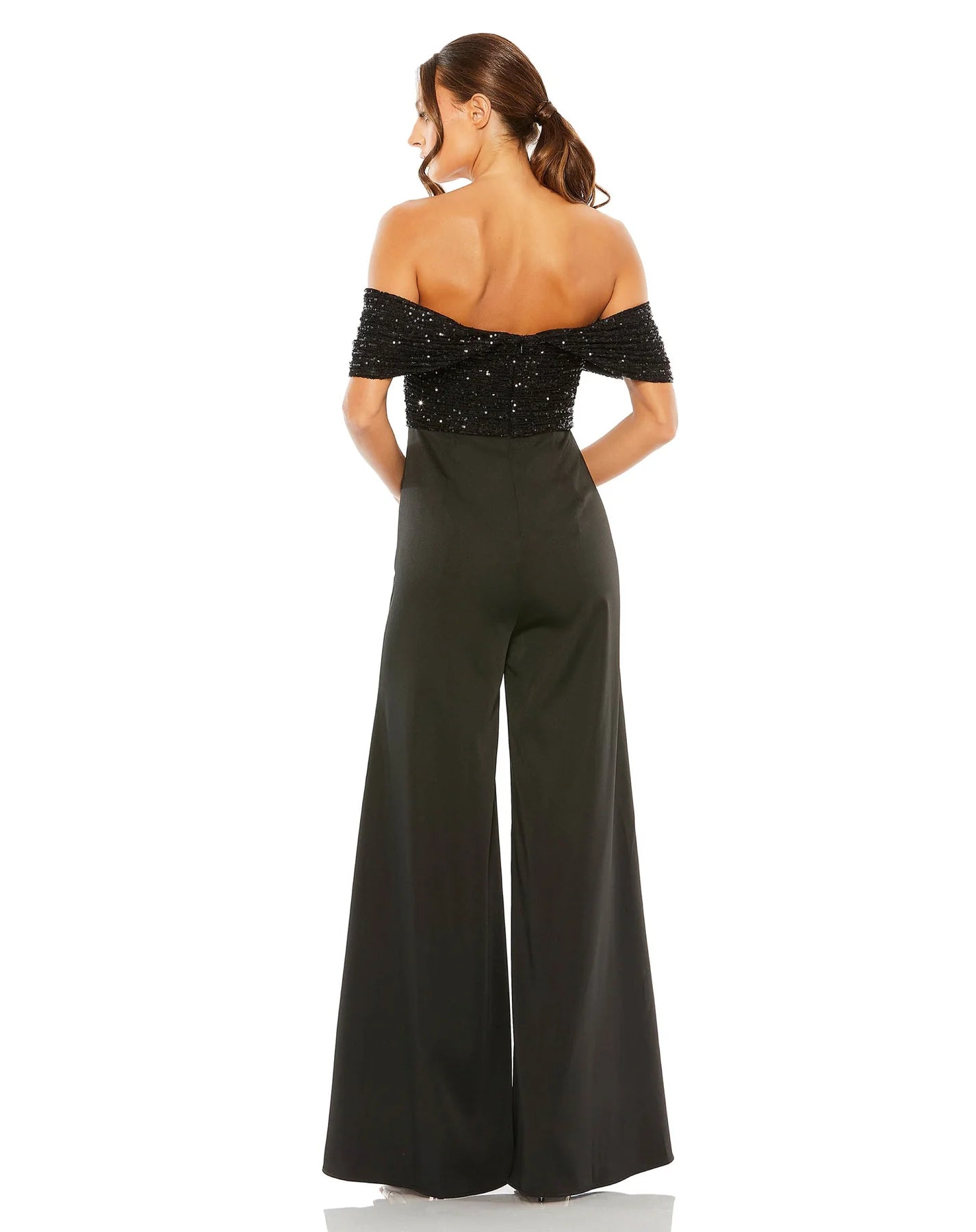 Sequined Crop Sleeve Jumpsuit