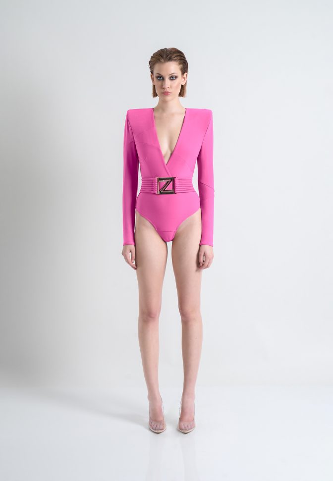 Zhivago Launch Approval Damask Deep V Bodysuit – My Nubah
