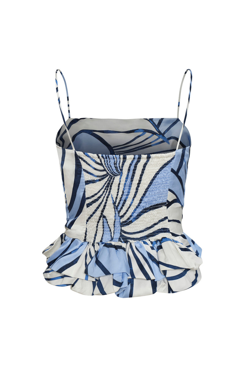 Maia Crop Top Ivory Navy