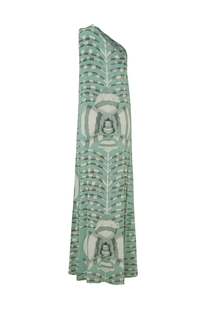 Fiore di seta Ivory Sage dress