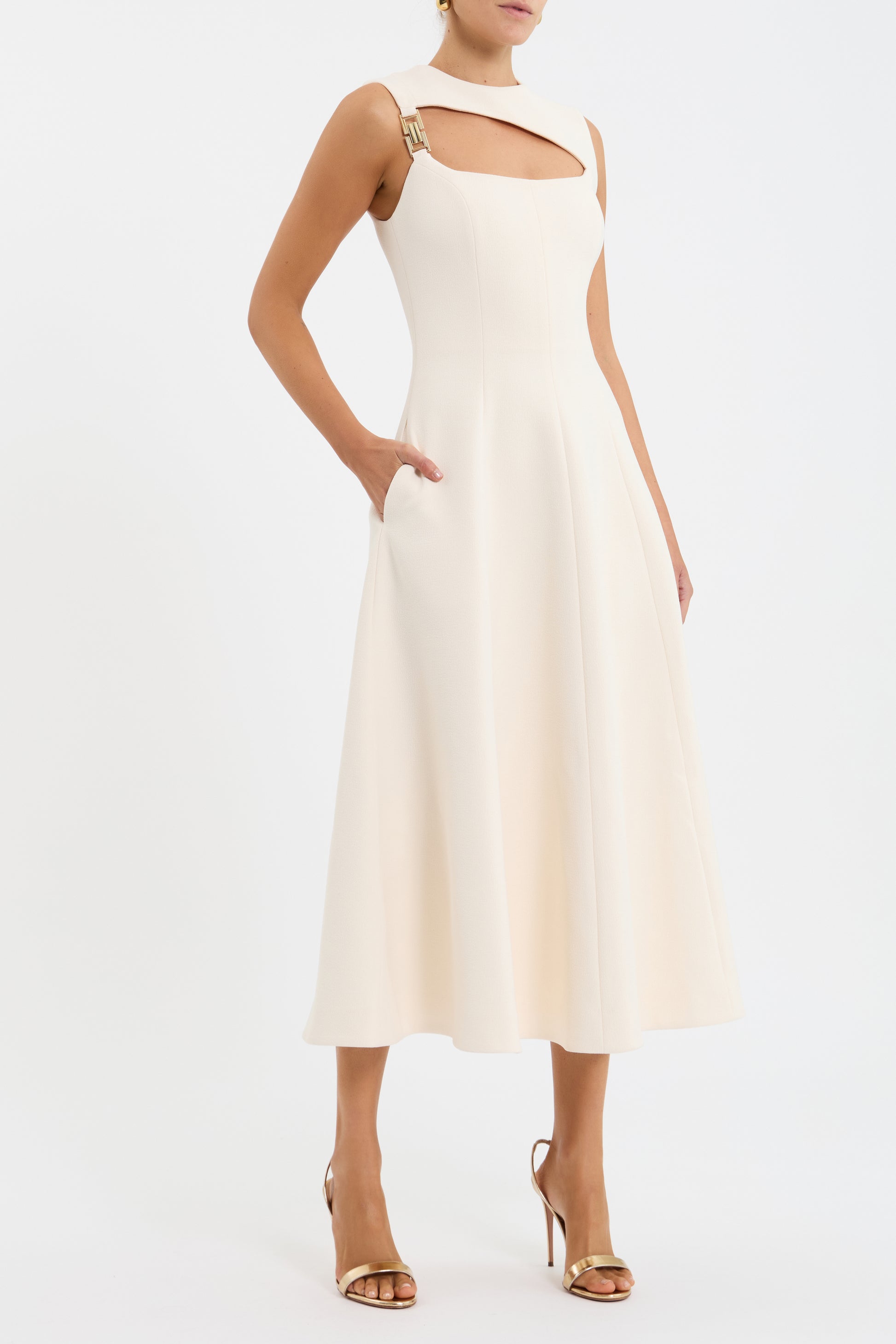 Freyja Midi Dress- cream