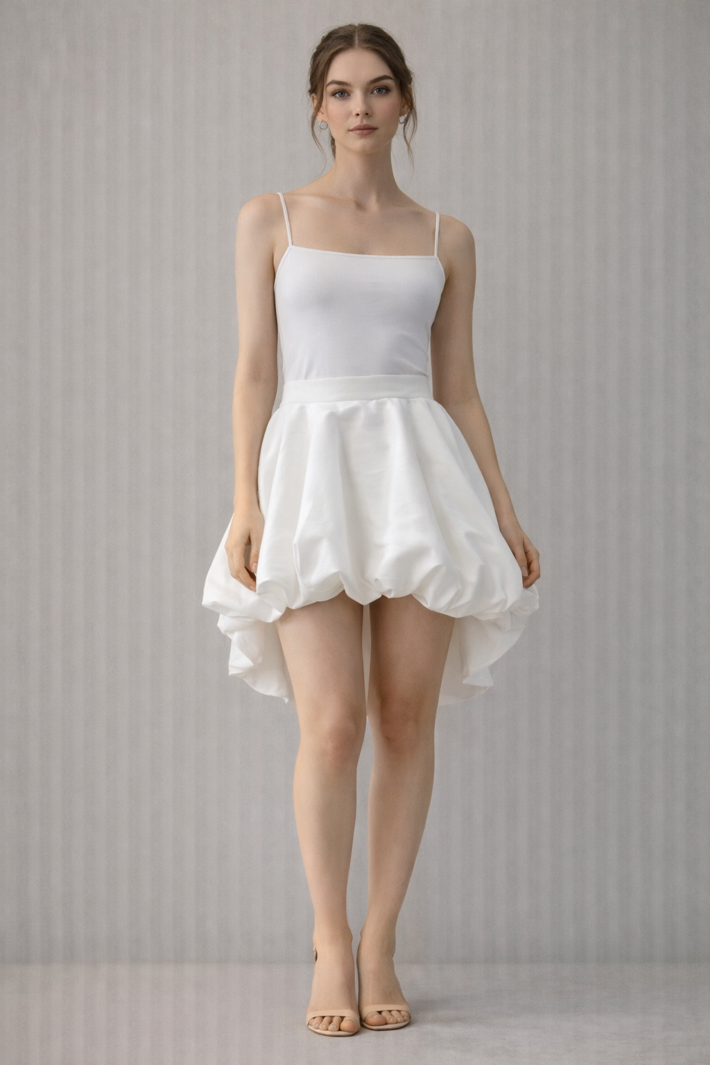 Ivory Cloud Mini Skirt