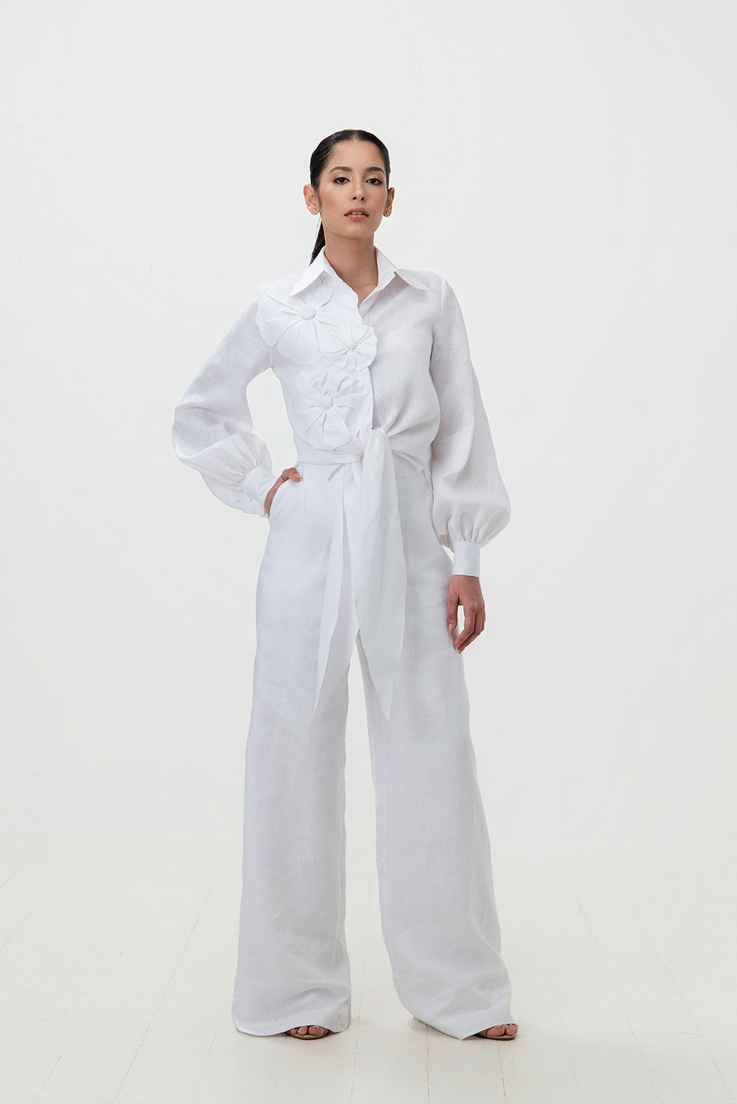 Cayena Linen Wide-Leg Pants