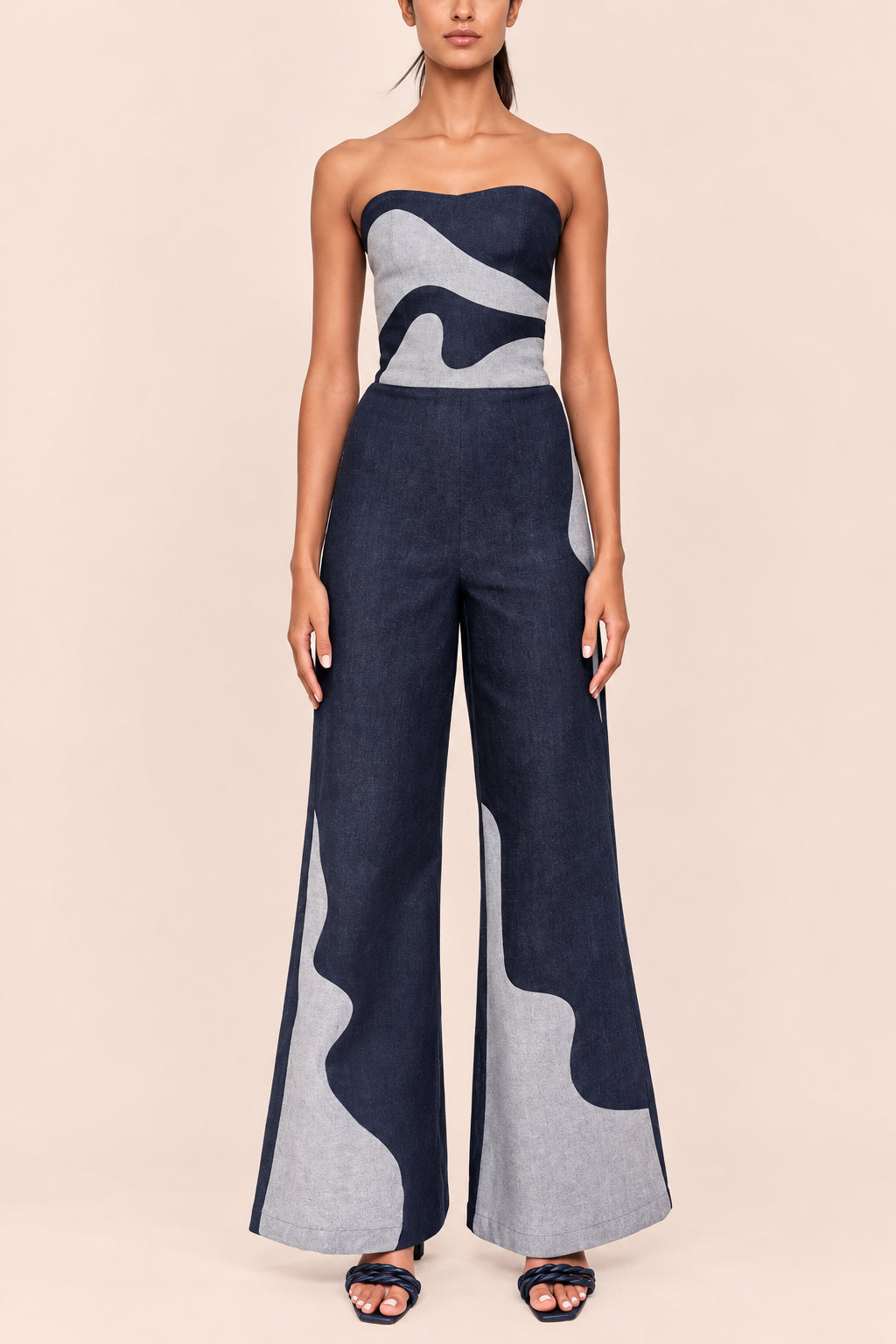 Vienna Jumpsuit Dark Blue / Light Blue
