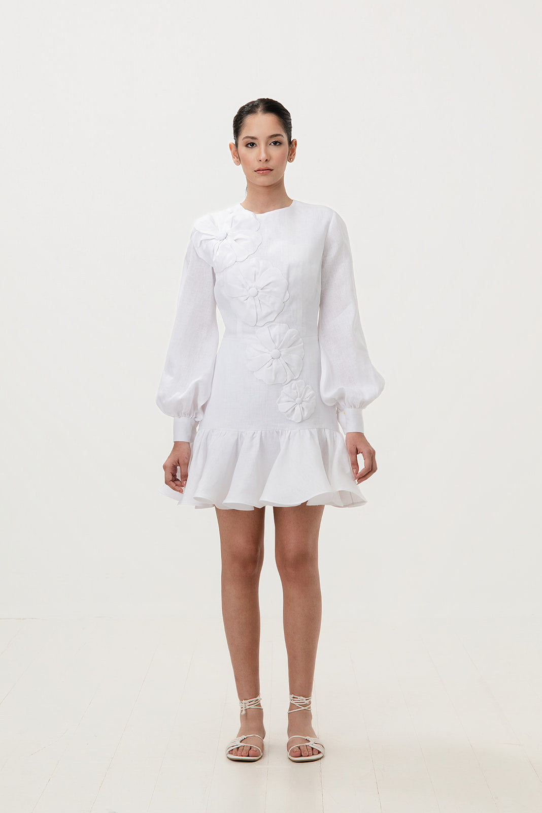 Cayena Bloom Linen Mini Dress