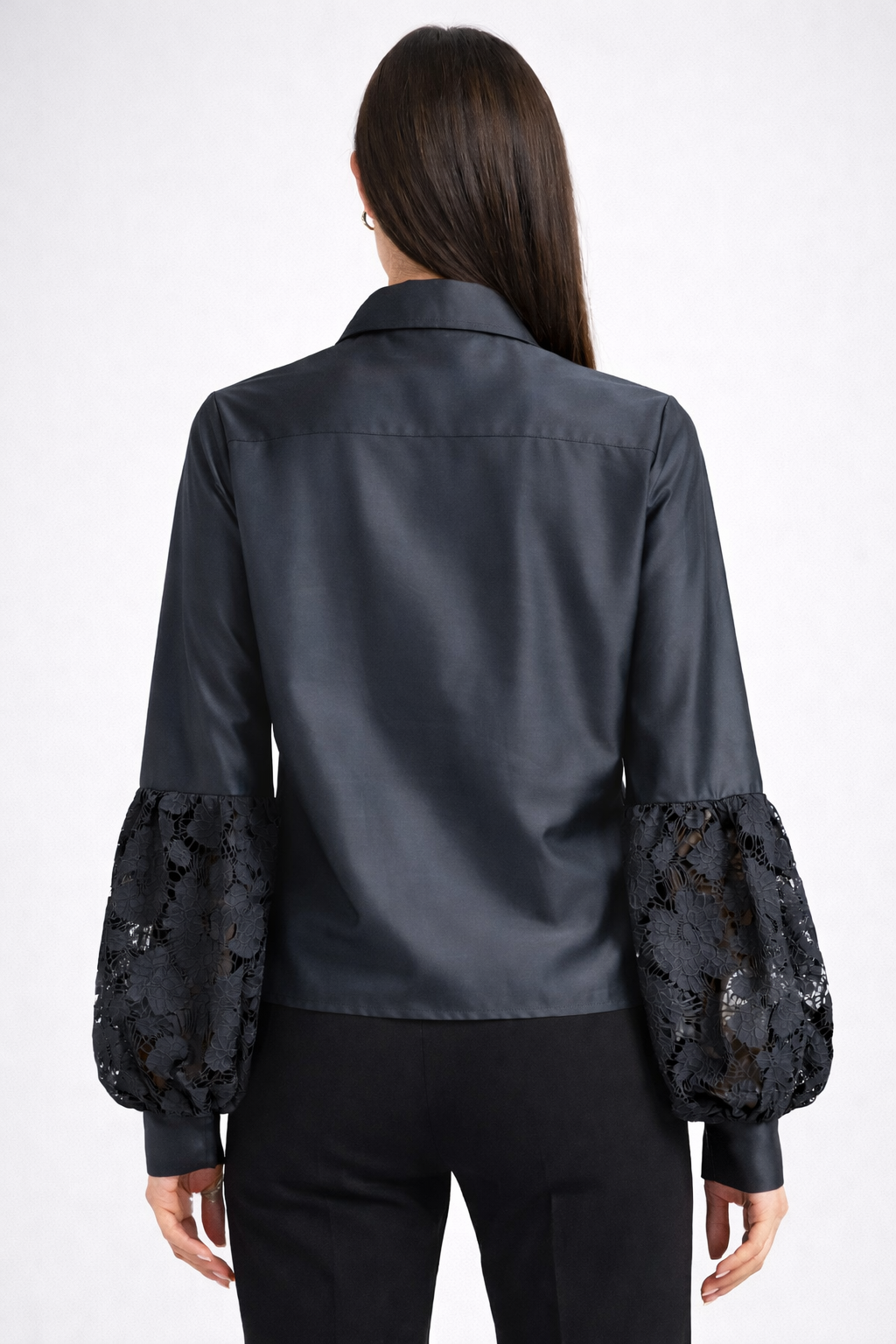 Noir Lace Sleeve Blouse