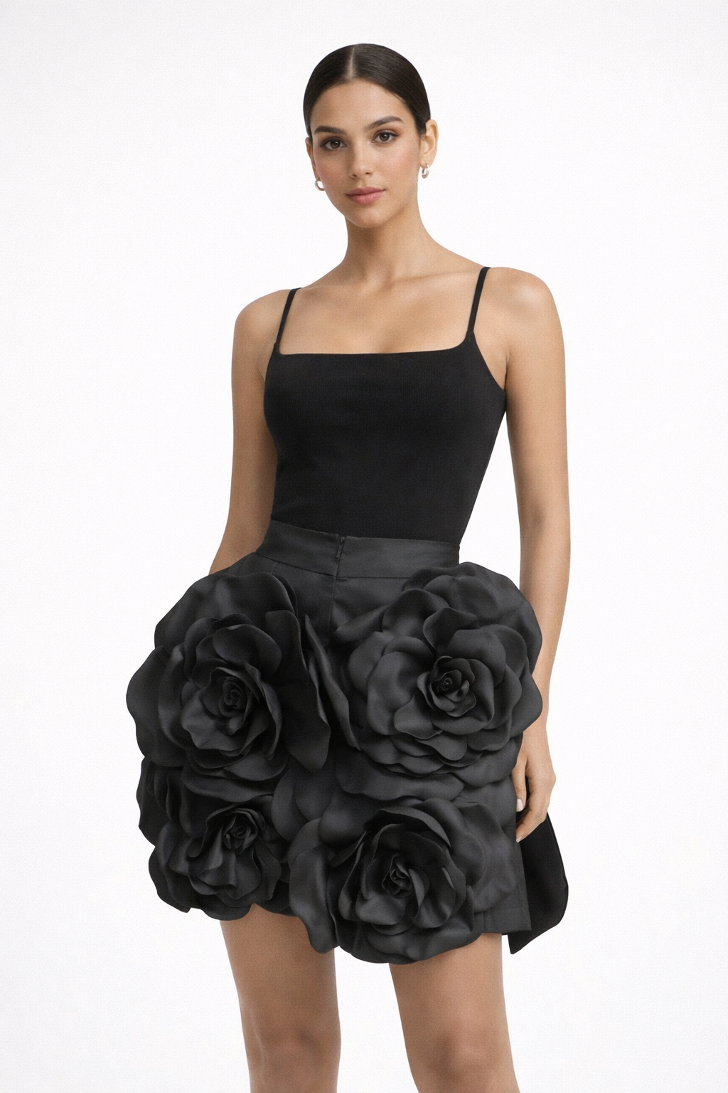 Midnight Bloom Mini Skirt