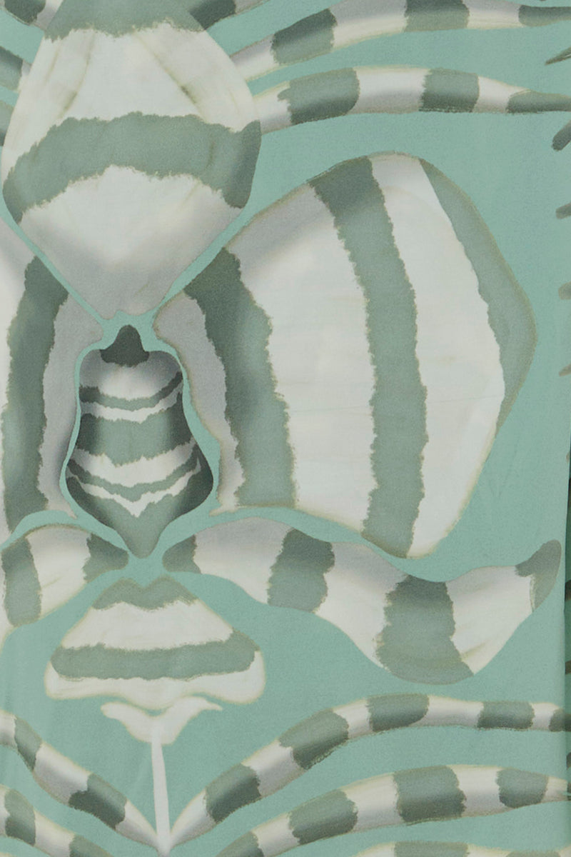 Fiore di seta Ivory Sage dress