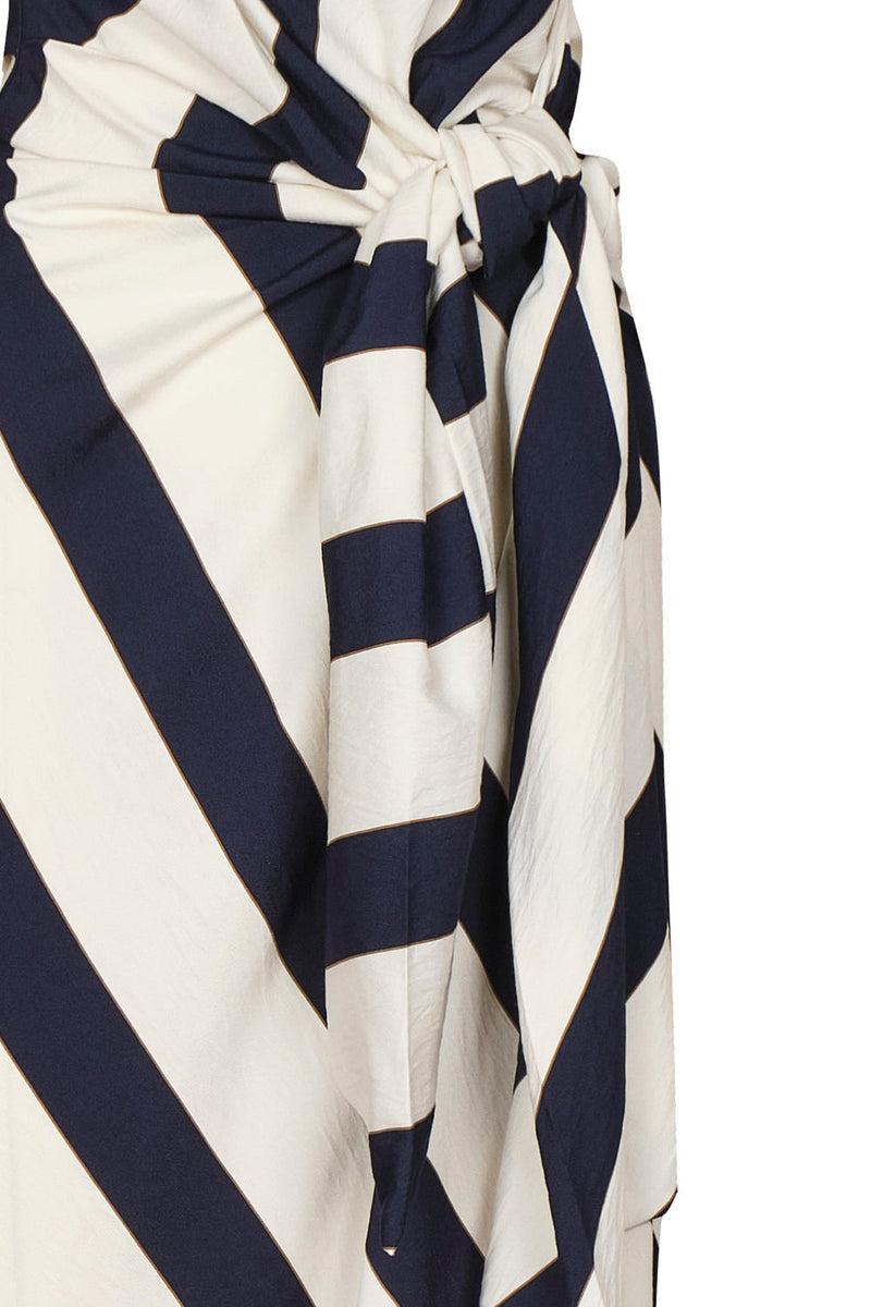 Sacramento Dress Ivory Navy