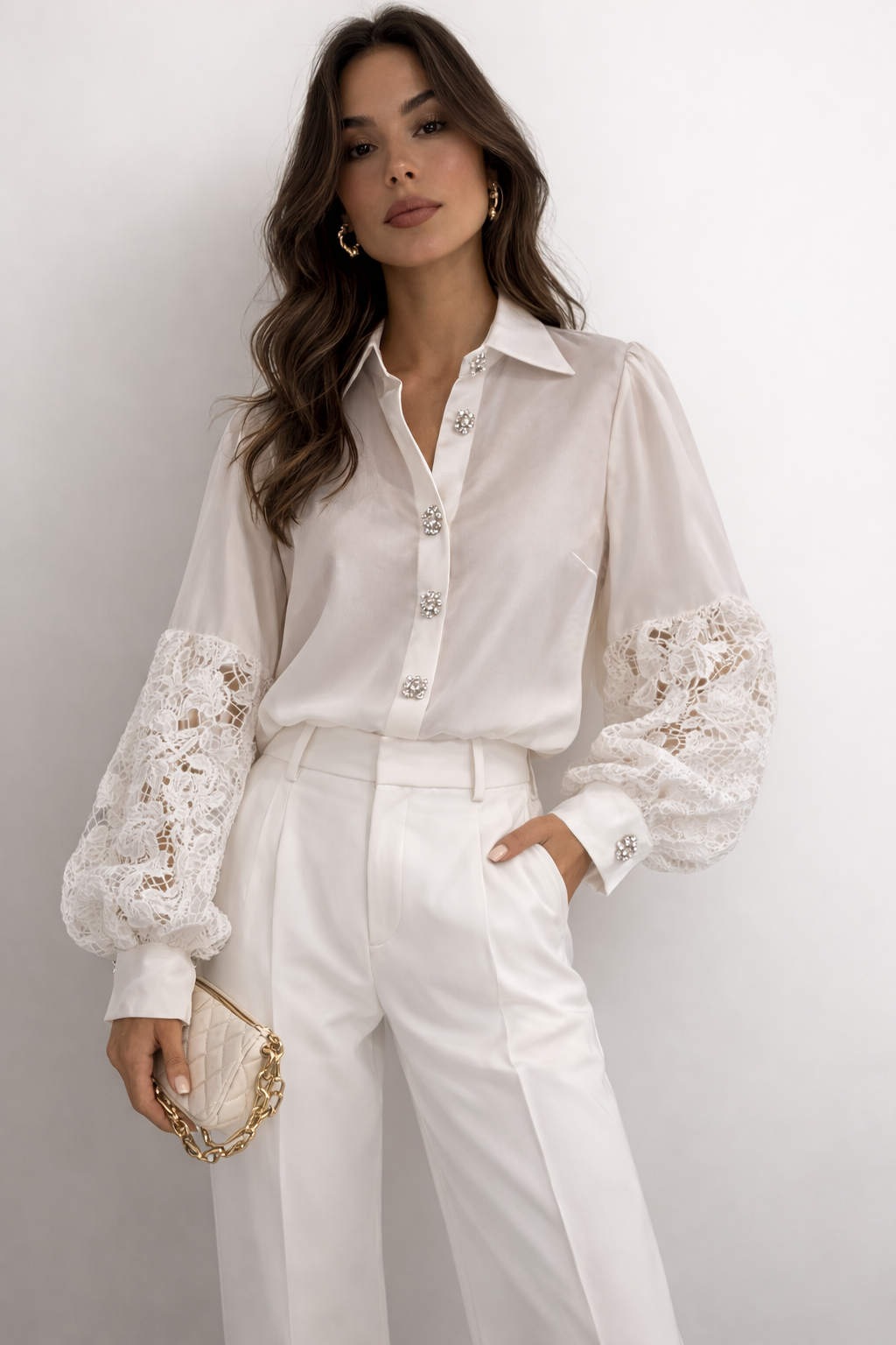 Aurora Jewel Button Blouse