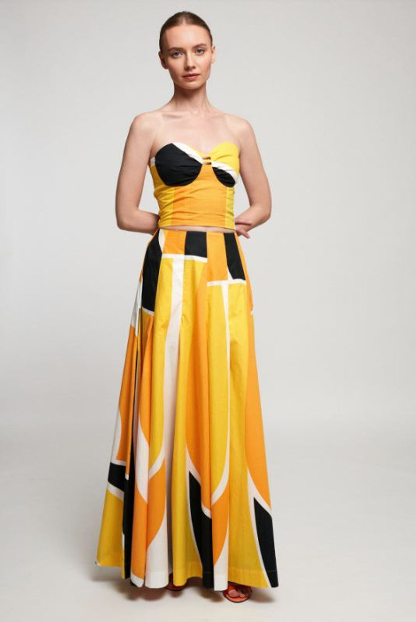 Accordion Maxi Skirt