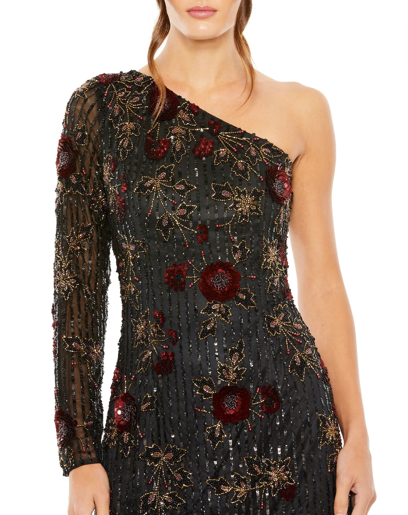 One Shoulder Embellished Dress