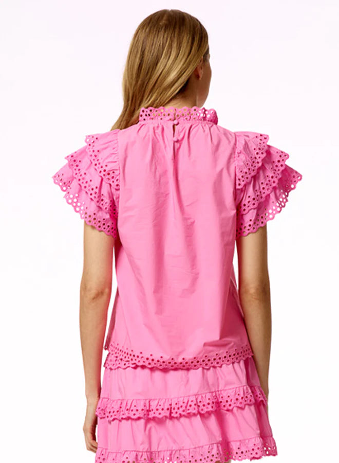 Eyelet Trimmed Top