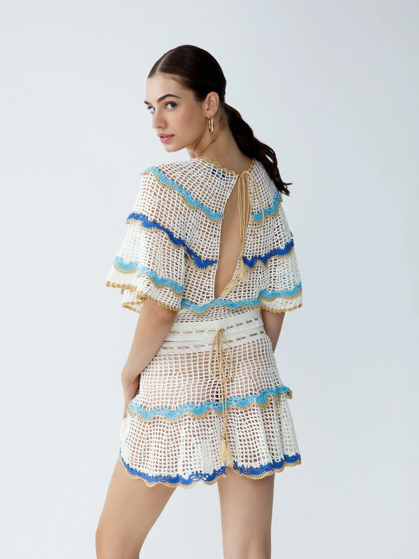 Rima Scalloped Mini Skirt