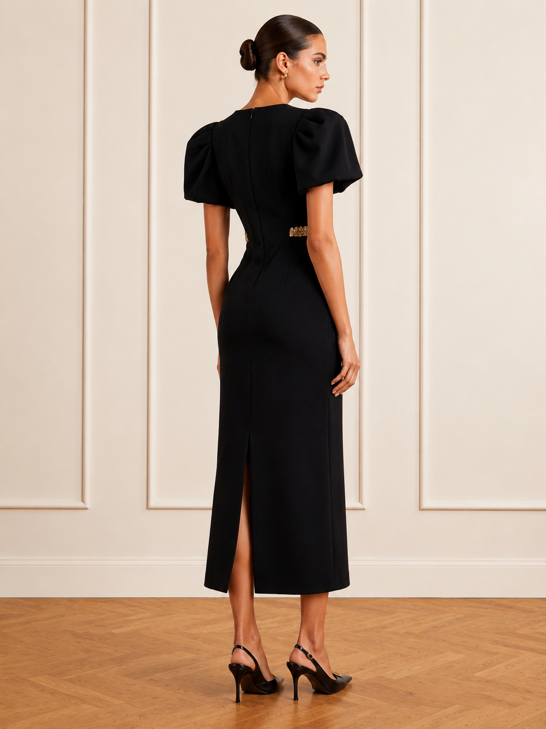 Alexandrite Short Sleeve Midi Dress