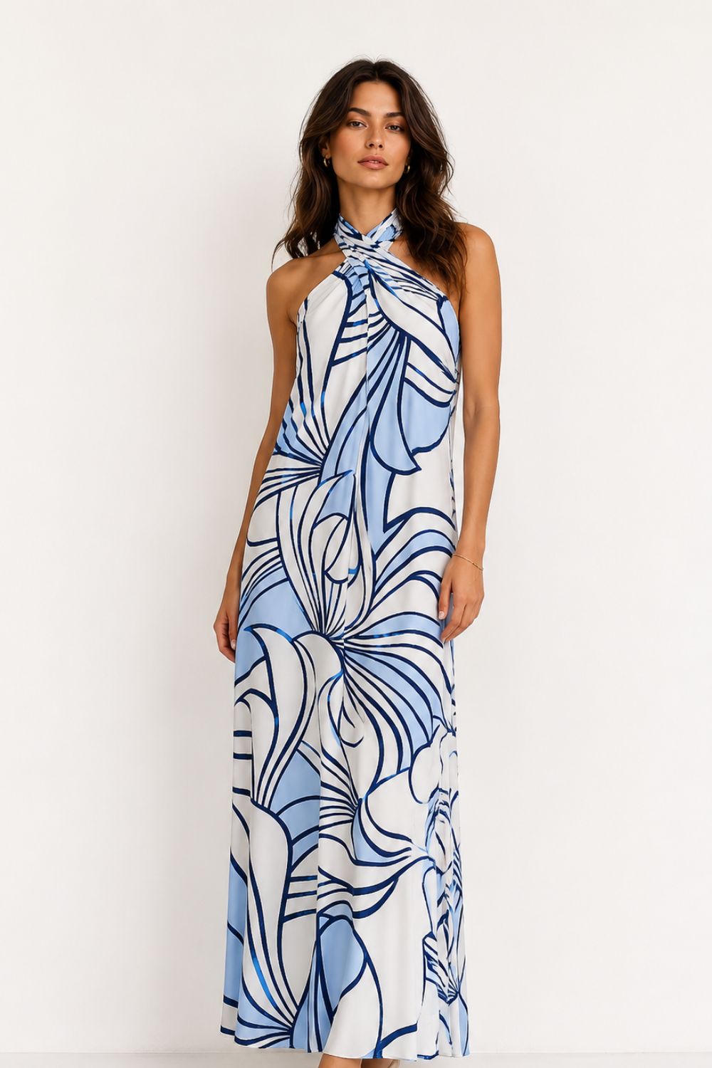 Filosofía del Arte Dress Ivory Blue