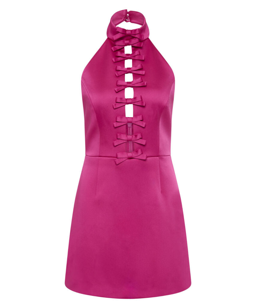 Saskia bow mini dress