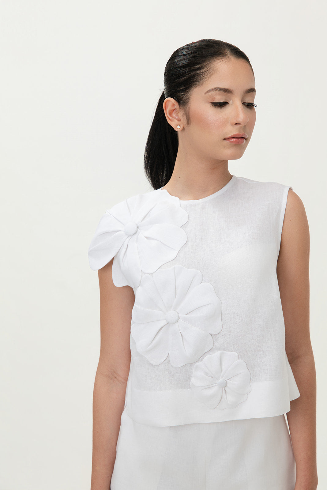 Cayena Bloom Linen Top