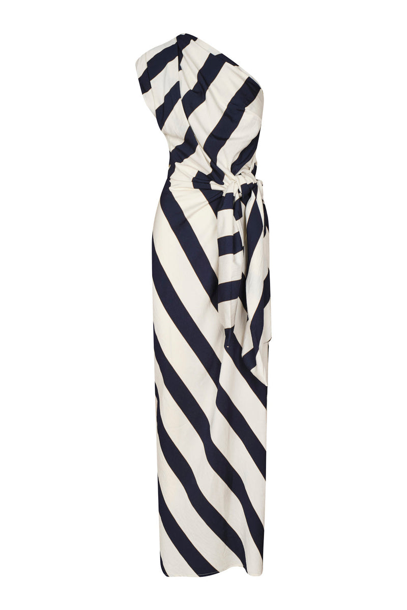 Sacramento Dress Ivory Navy