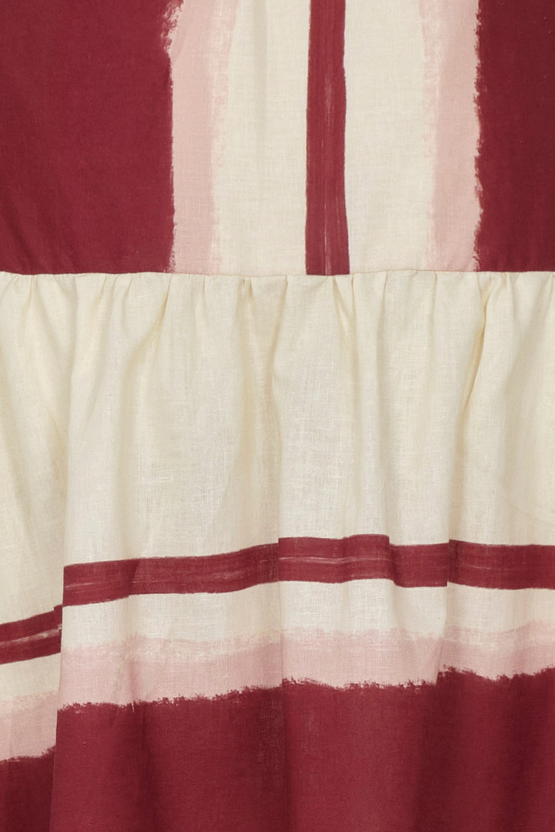 New Janelle Skirt – Ivory & Burgundy