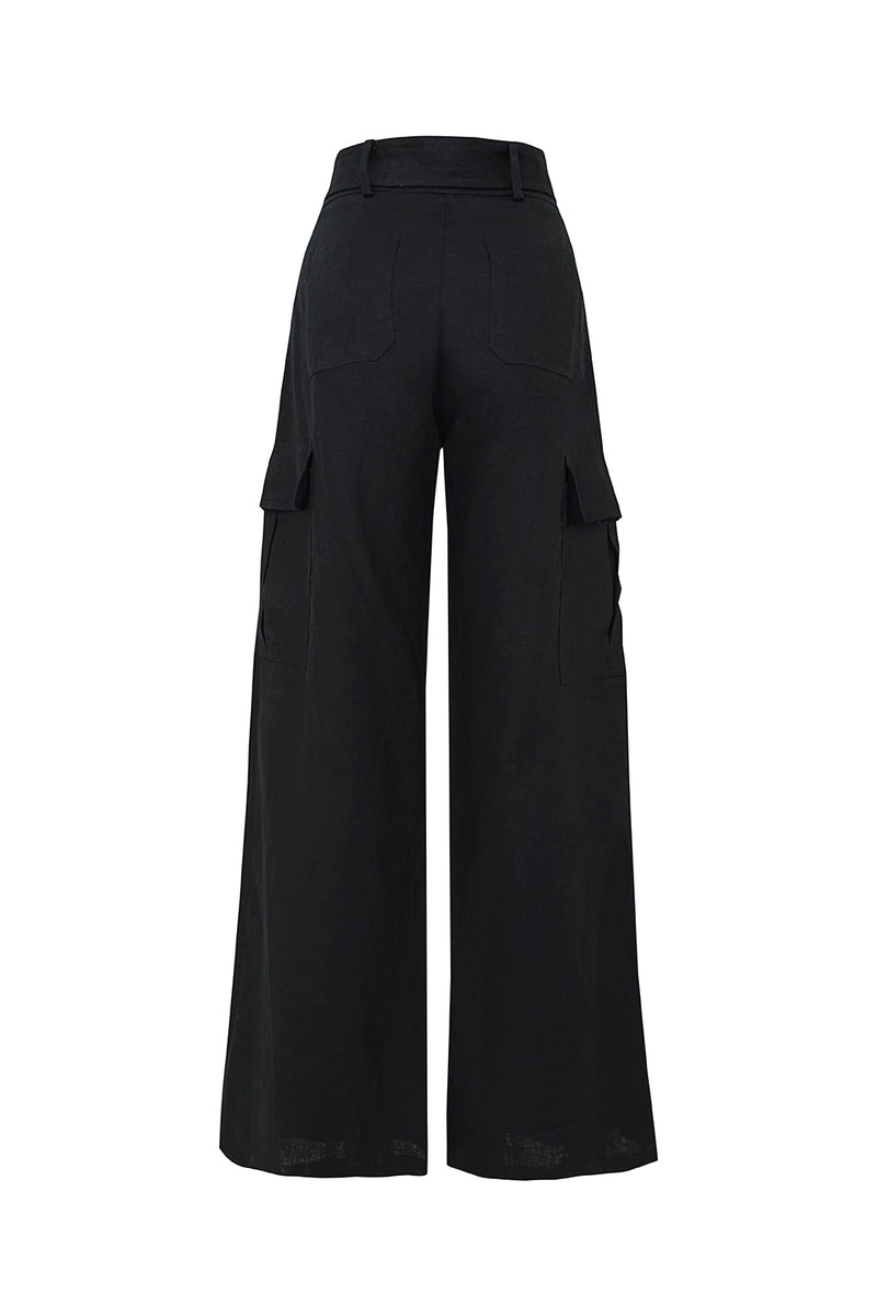 Pantalón Light Mara Negro Lino