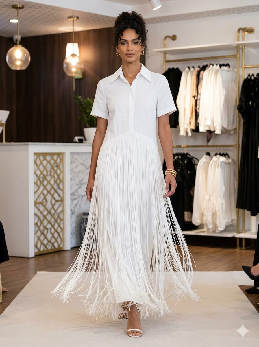 Palma Fringed Linen Shirt