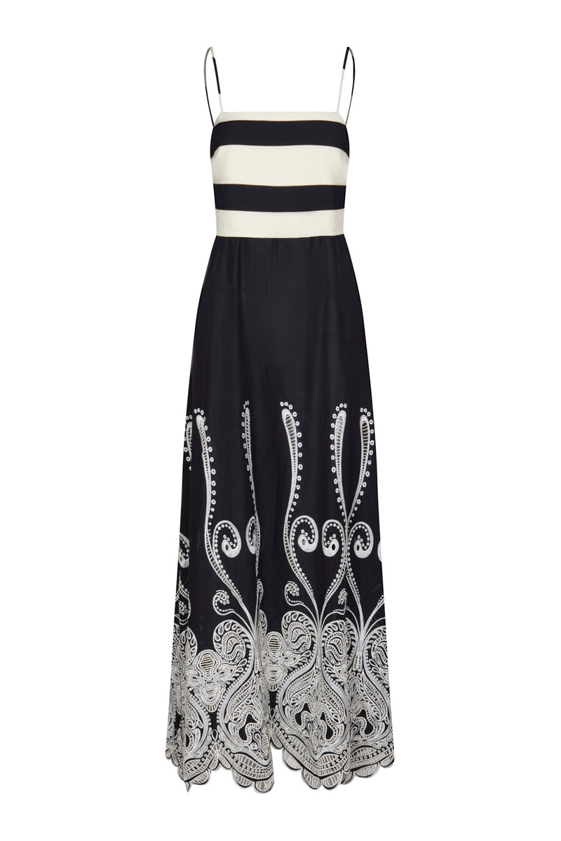 Hazelnut Ivory Black Dress