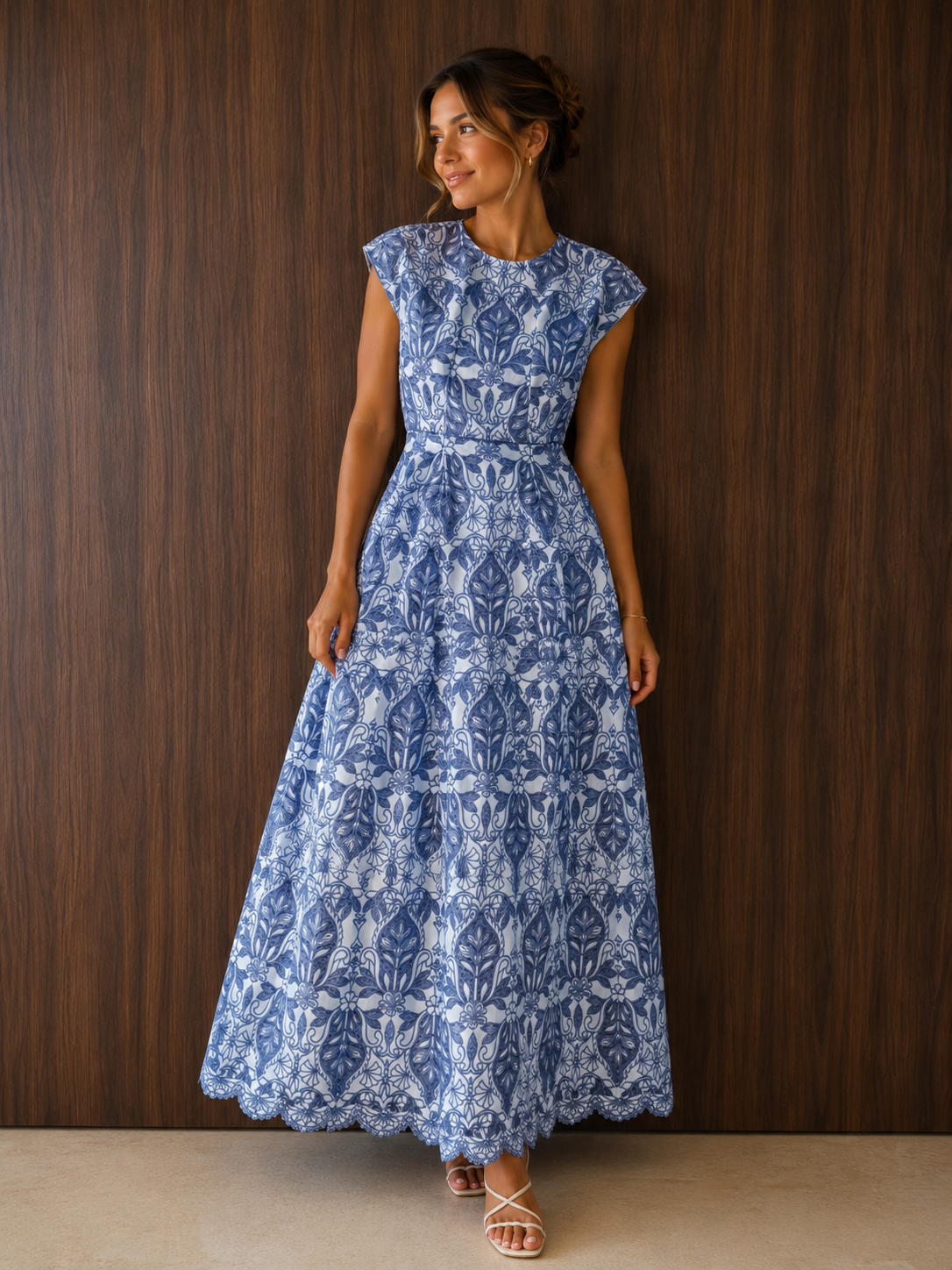Blooming Lantern Midi Dress