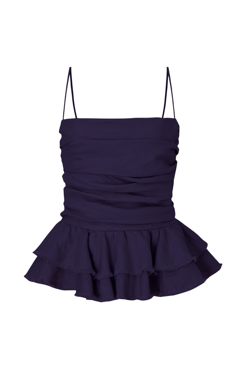 Irina Navy Blue Blouse