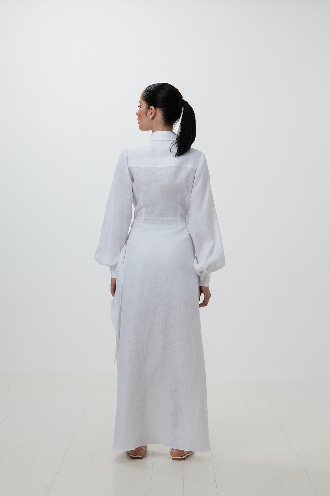 Cayena Bloom Linen Wrap Dress