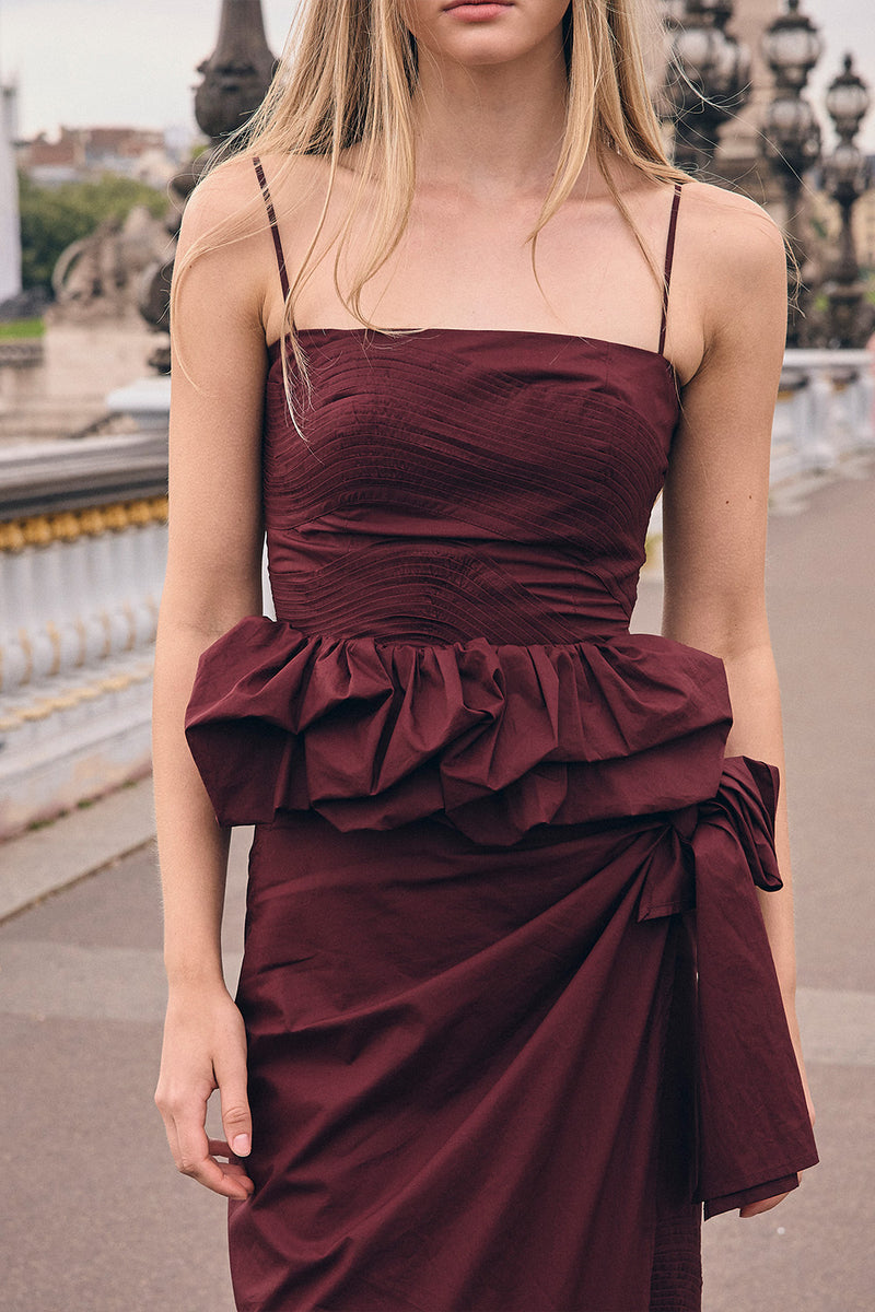 New Maia Burgundy Crop Top